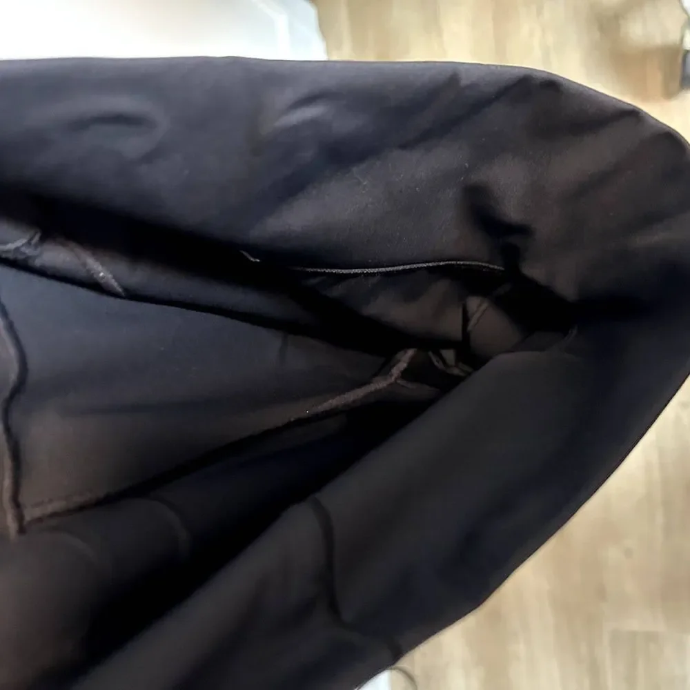 Adidas Womens Athletic Leggings Size Large Black Solid Casual Lounge Stretchy - Picture 7 of 14